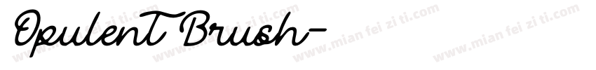 Opulent Brush字体转换